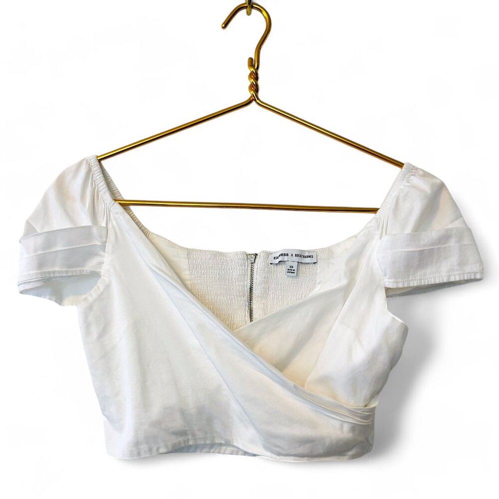 Express White Crop Top